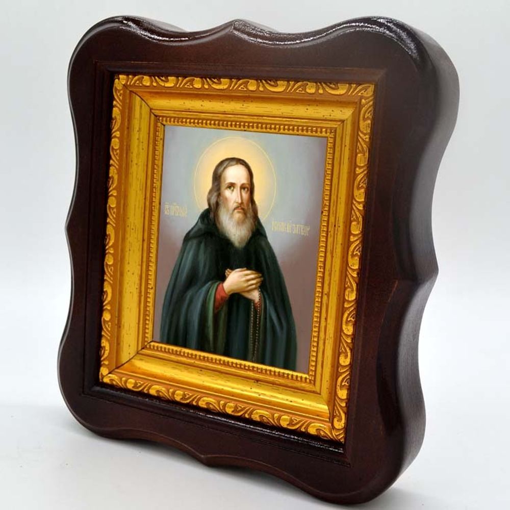 Исаакий Печерский преподобный затворник. Икона на холсте.