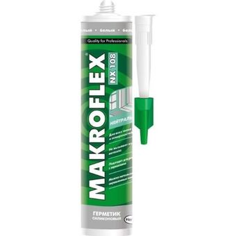 Герметик силиконовый Makroflex NX108 нейтральный белый 290 мл