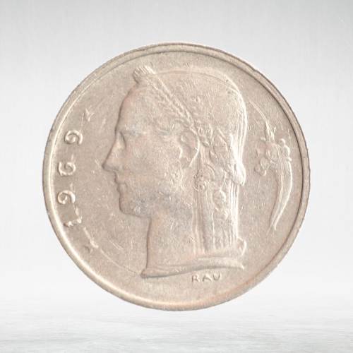 Belgium, 1 Franc (French Text), 1969, VF