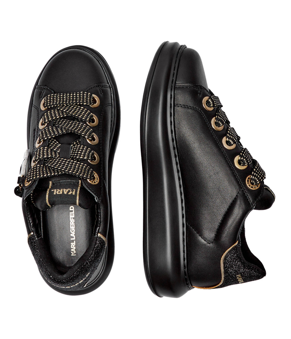 Кожаные кроссовки kapri Karl Lagerfeld - черный(KL62574F)
