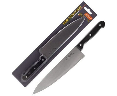 Нож поварской CLASSICO MAL-01CL, лезвие 20см, пластик.рукоятка 5513 Mallony