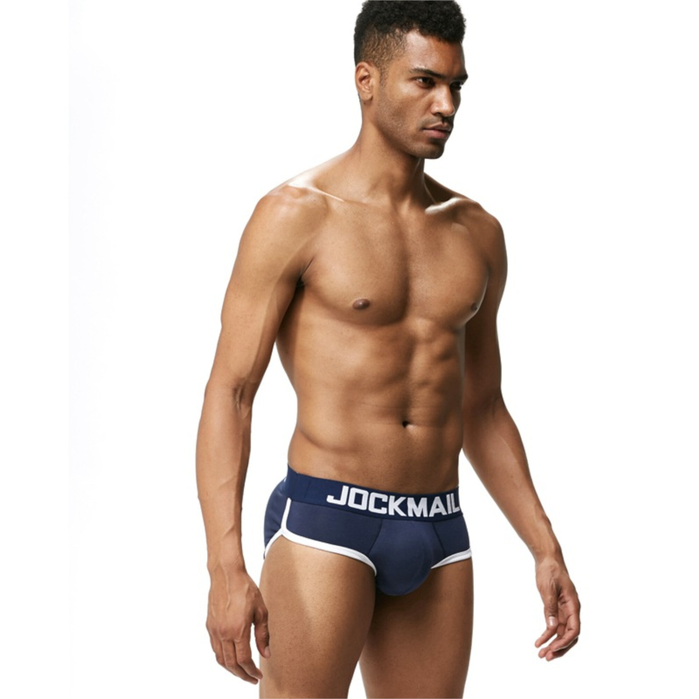 Мужские трусы брифы темно-синие с push up JOCKMAIL JM2022-16