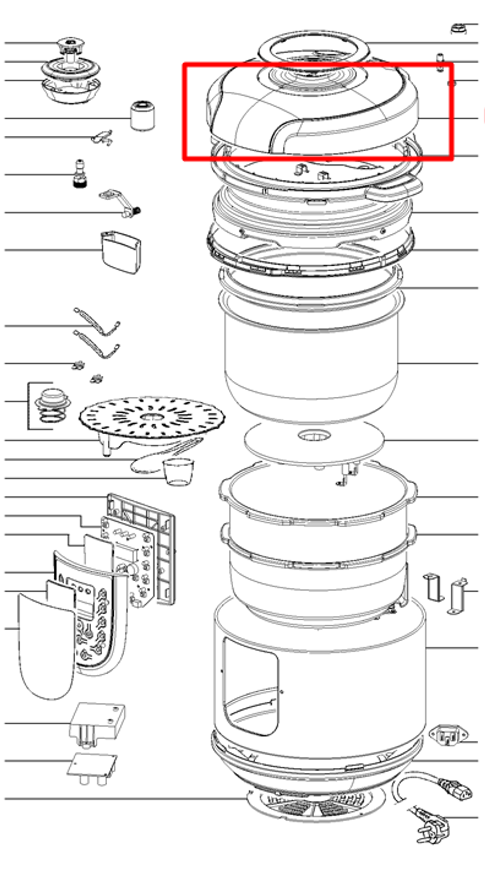 Крышка для мультиварки Moulinex (Мулинекс) - SS-994597
