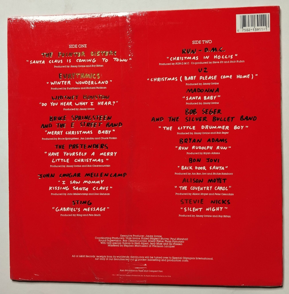 Винтажная виниловая пластинка LP Сборник A Very Special Christmas (USA 1987)