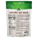 NOW Foods, Real Food, органические овсяные отруби, 397 г (14 унций)