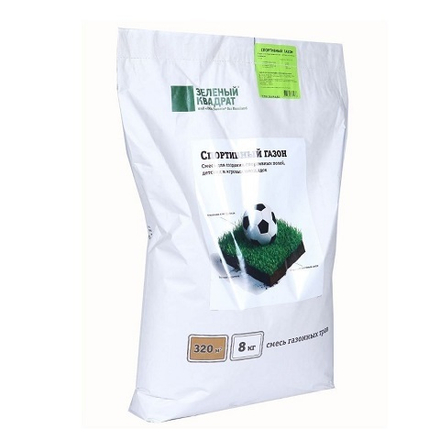 Газон зеленый квадрат "Спортивный" 8 кг