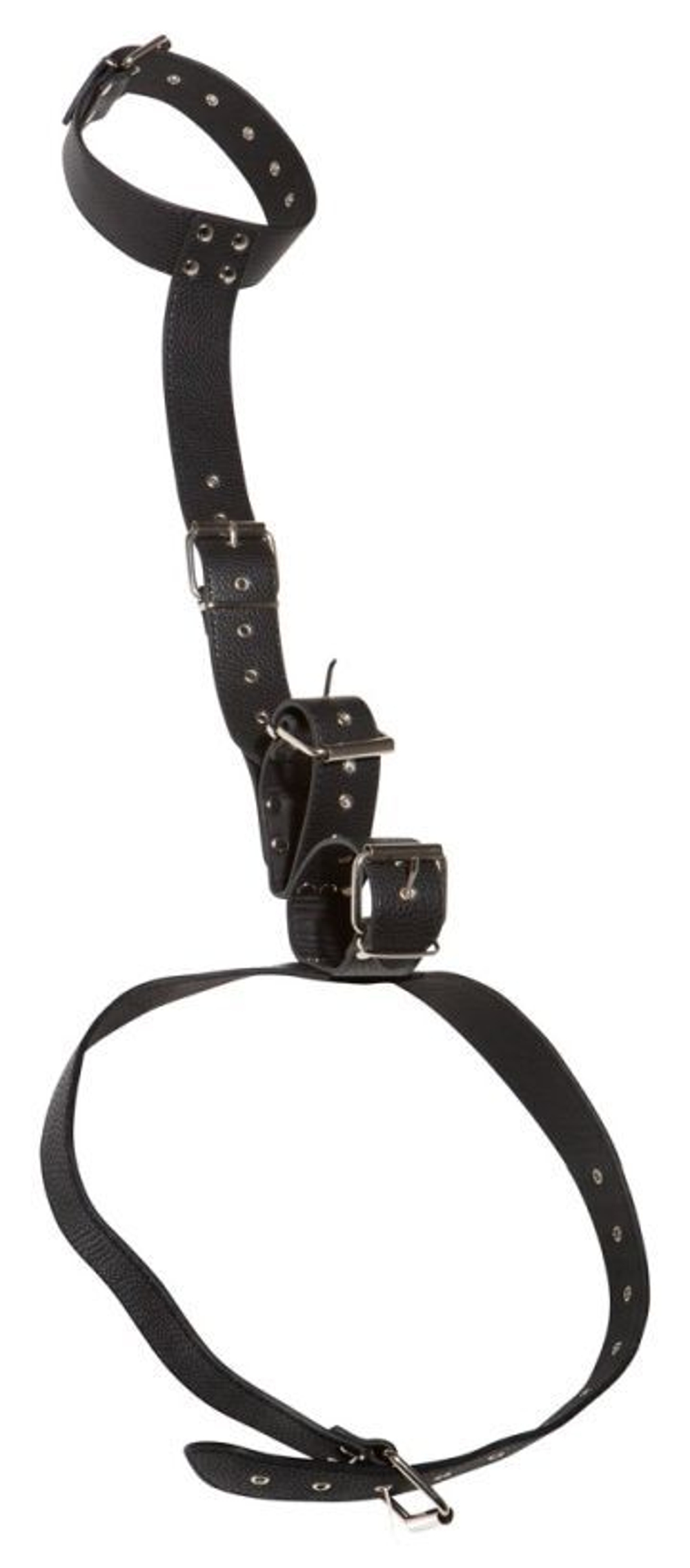 Фиксация на шею и запястья Bad Kitty Neck and Hand Restraints (Цвет: черный)