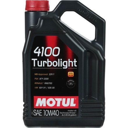 Моторное масло MOTUL 4100 Turbolight 10w40 4л