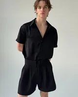 Атласная рубашка 