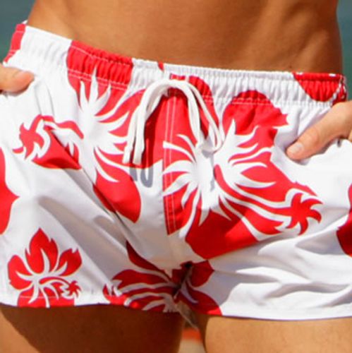 Мужские плавательные шорты красные Aussiebum  Beach Short Scent Waratah