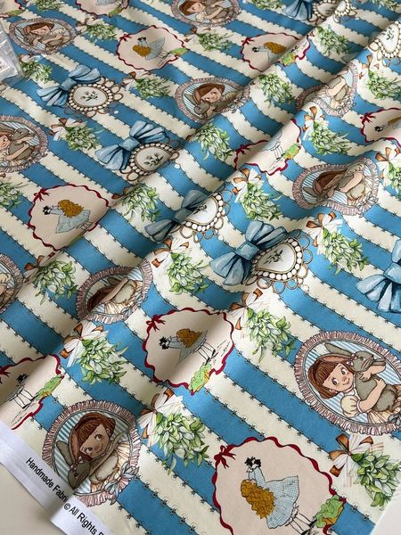 КУПОН 29 /110 см. ДЕВОЧКА И КРОЛИК - 100% хлопок Handmade Fabrics 4