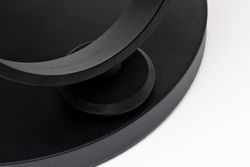 "Олимп" стол журнальный раздвижной из HPL 80-131х131см, Н43,5, цвет столешницы мрамор "Каррара"