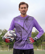Свитер вратарский DIVISION PerFormDRY GK Pattern LS, сиреневый/темно-серый/белый