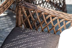 "Эспрессо-150 L" обеденная группа плетеная, цвет коричневый