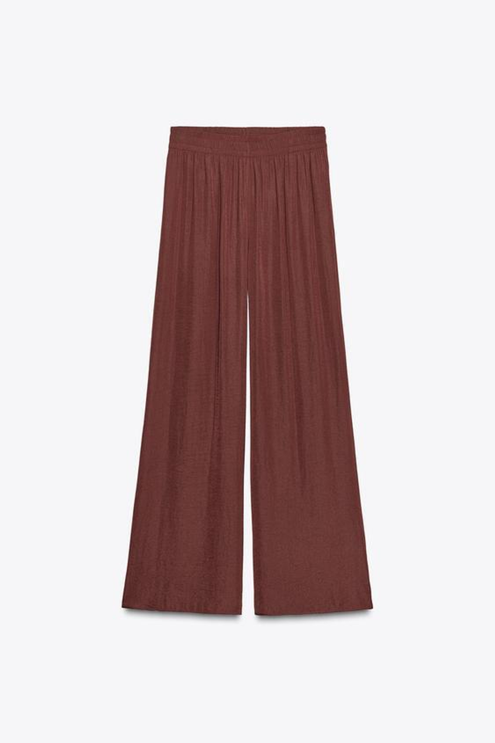 ZARA ШИРОКИЕ БРЮКИ, ТЕРРАКОТОВЫЙ