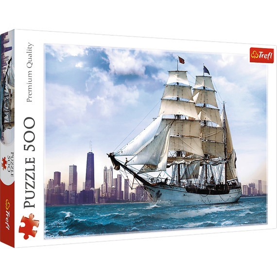 Puzzle &quot;500&quot; - Sailing against Chicago / BE&amp;W