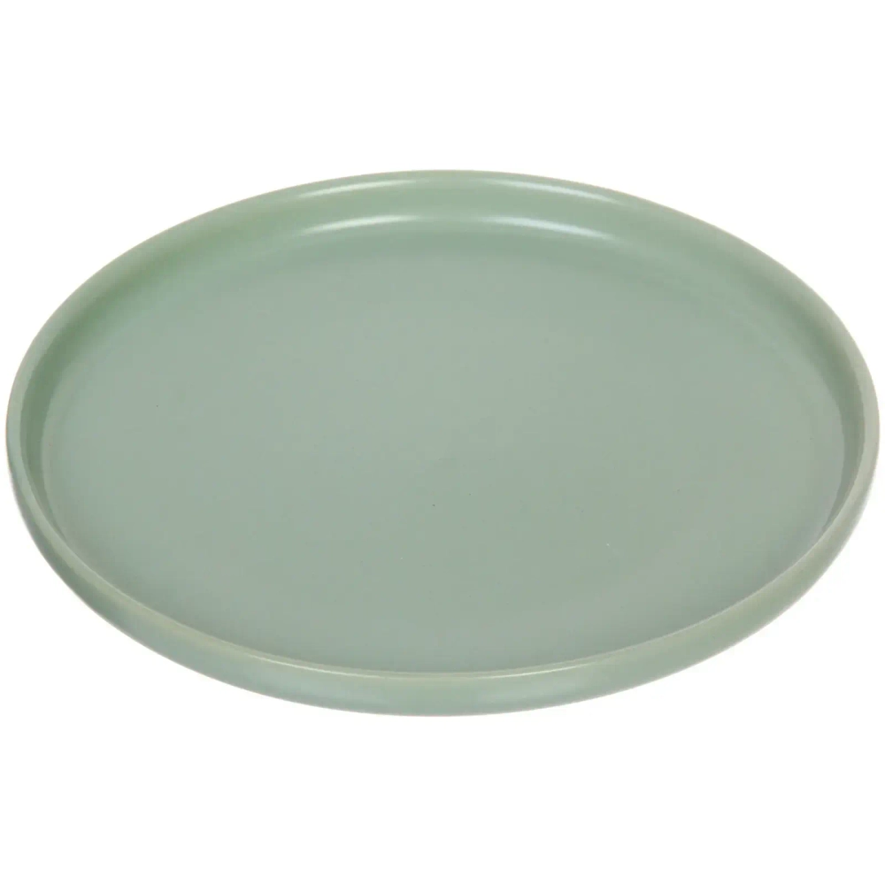 Тарелка керамическая «Акварель» 20,5см*2,5см, нежно-зеленая