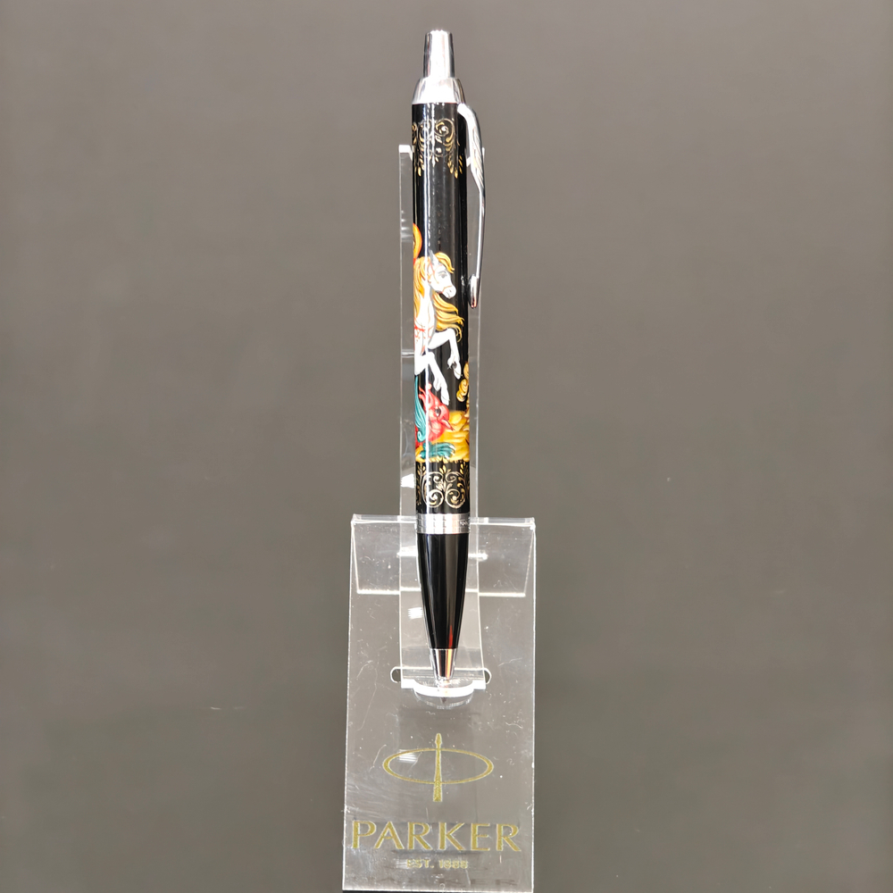 Коллекционная ручка шариковая Parker "Георгий Победоносец" с ручной росписью Палех