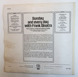 Винтажная виниловая пластинка LP Frank Sinatra Sunday And Every Day With Frank Sinatra (UK 1969)