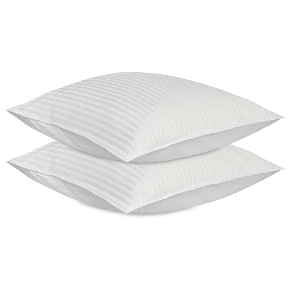 Набор наволочек из страйп-сатина из коллекции essential, 70х70 см