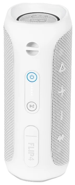 Акустическая система JBL FLIP 4 WHITE (JBLFLIP4WHT) 2x8w, Bluetooth, влагозащищенный корпус, 12 ч работы