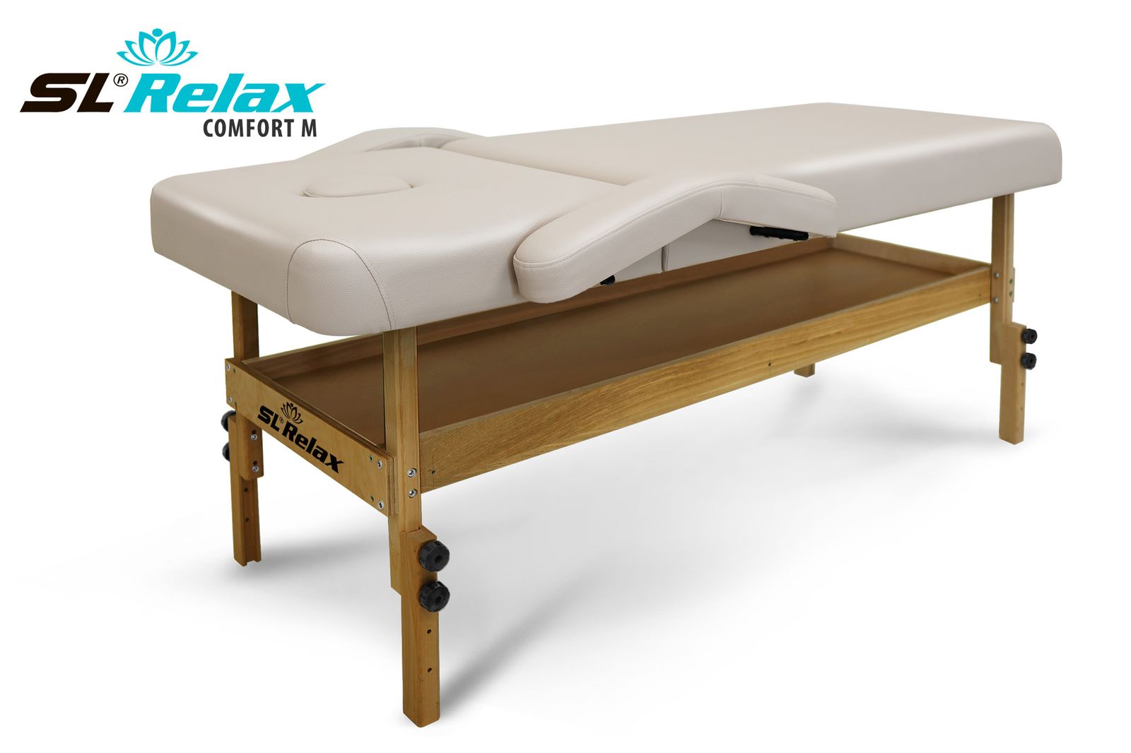 Массажный стол Relax Comfort-M бежевая кожа (№6) фото №9