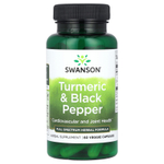 Swanson Vitamins, Куркума и черный перец, 60 растительных капсул