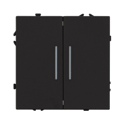 Механизм выключателя двухклавишный непроходной LED SWT-NOBE-MK02-SFPL-L-BK (230V, 10A) (Arlight, -) 054264