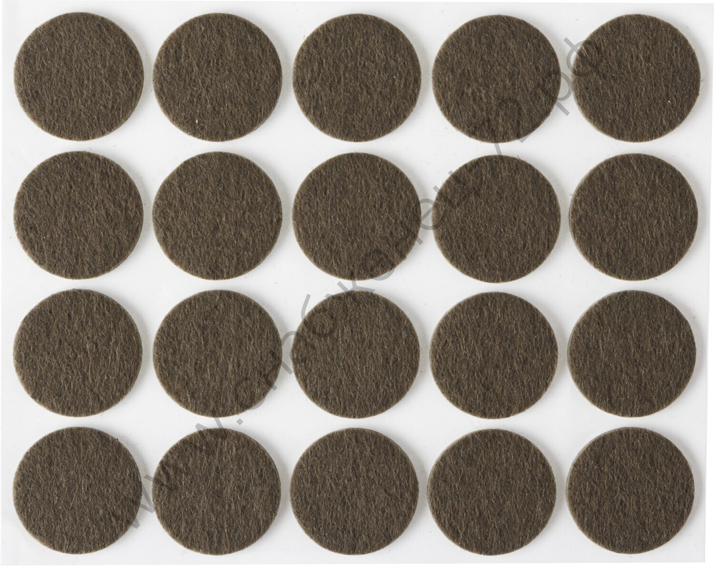 STAYER d 22 мм, самоклеящиеся, фетровые, 20 шт. коричневые, мебельные накладки (40910-22)