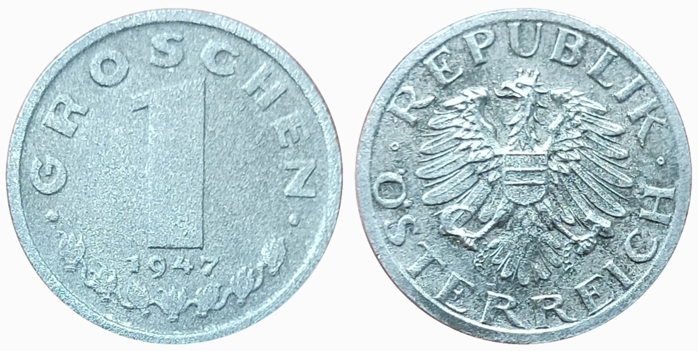 Австрия 1 грош, 1947 XF