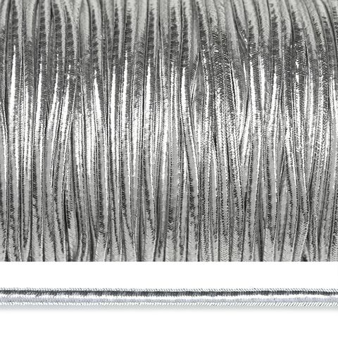 Резинка шляпная декор/серебро 3,0мм.