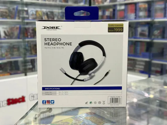 Проводная стерео гарнитура Dobe Stereo Headphone, белый