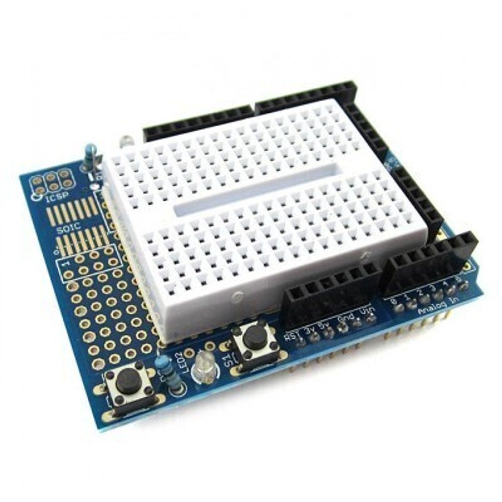 Плата расширения для Arduino Uno c макеткой на 170 точек (ArduinoProtoShield-2L)