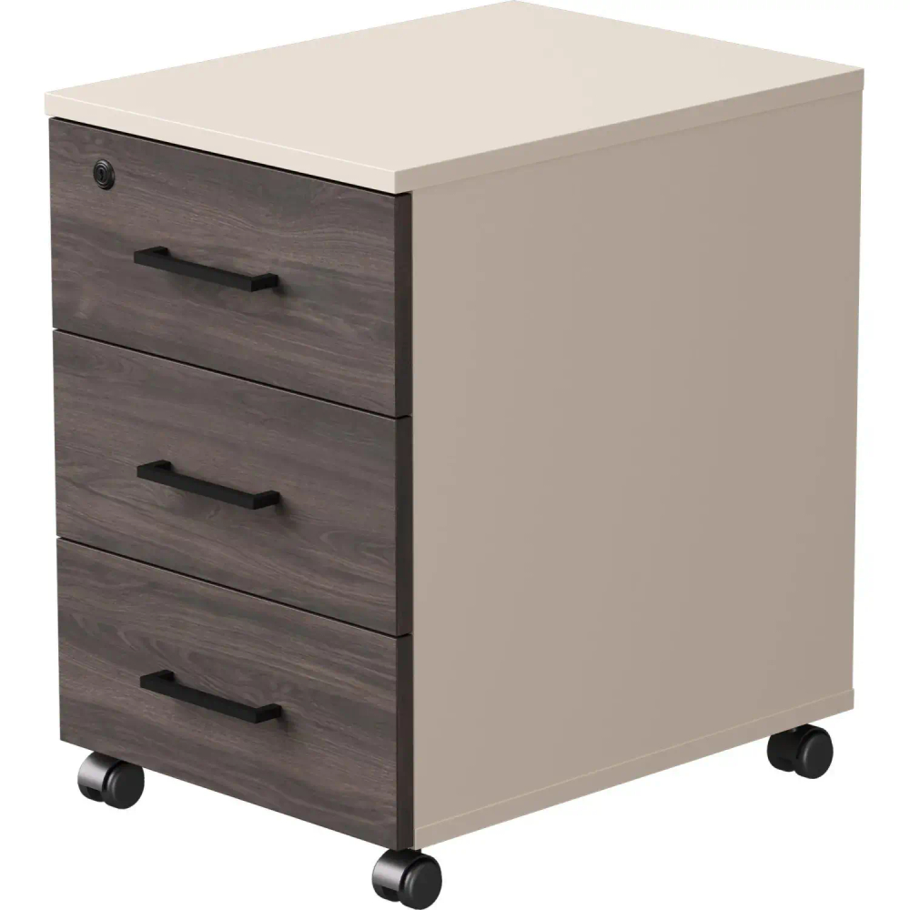 Тумба мобильная EVO 254T001GU/GU/DK 406х540х608 Кашемир/Кашемир/Дуб Пасад