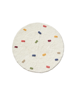 Круглый ковер Epifania из белого хлопка с разноцветными точками, Ø 100 см