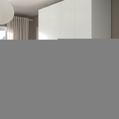 Распашной шкаф PAX FORSAND IKEA четырехдверный с 2 полками (белый)  240*60*240