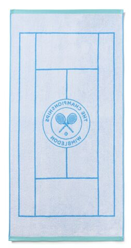 Теннисное полотенце Wimbledon Tennis Court Cotton Bath - sky blue/white