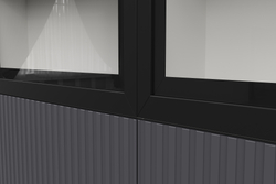 Кухонный гарнитур София 3м, Белый, Бланж, Графит матовый, Антарес