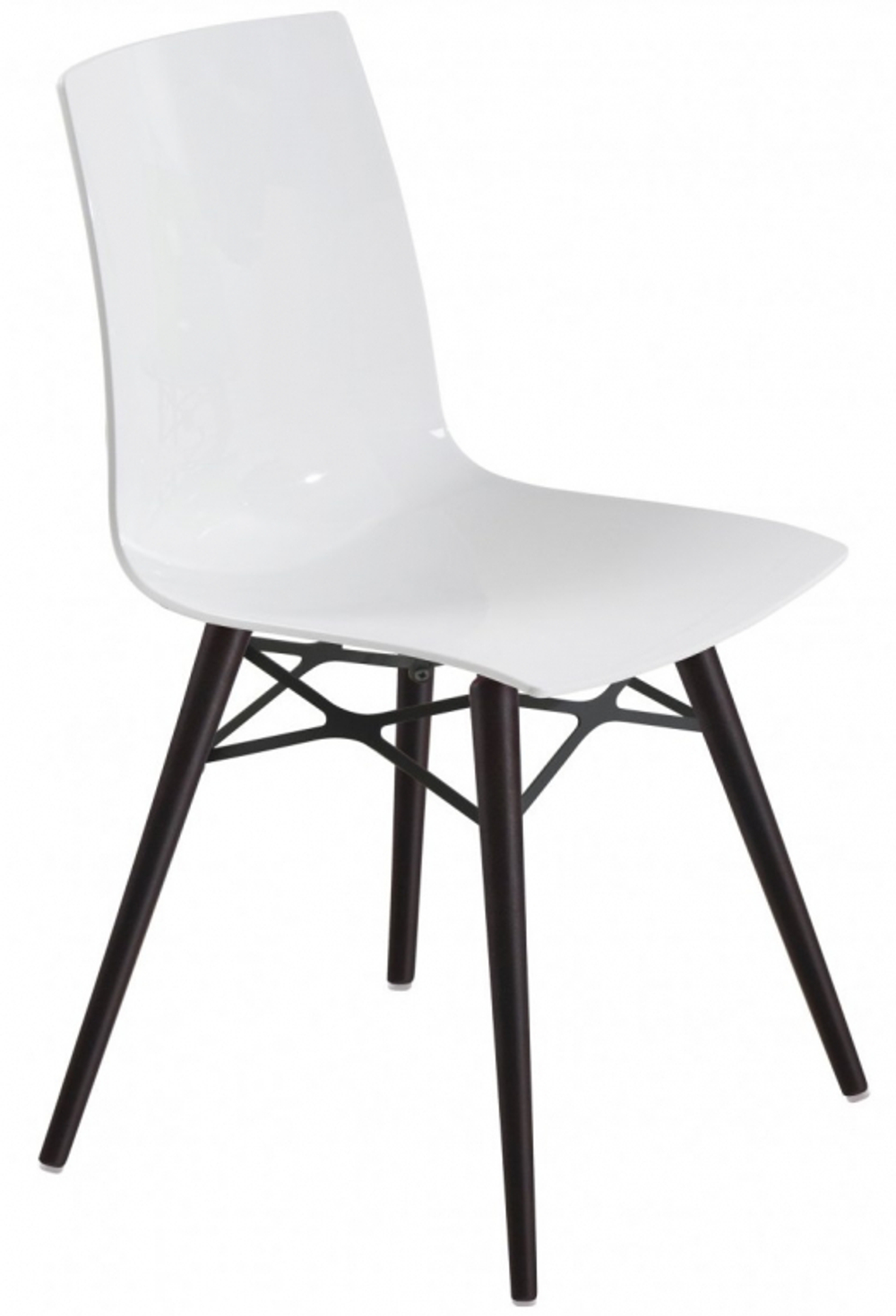 Стул пластиковый Papatya X-Treme-S Wox Beech Wood, венге, белый