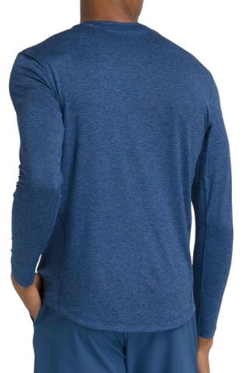 Мужская теннисная футболка с длинным рукавом Wilson Everyday Performance Long Sleeve - court blue