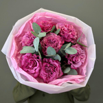 Букет пионовидных роз «Малиновый мусс»