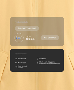 Oysho Водонепроницаемая куртка 10к, желтый