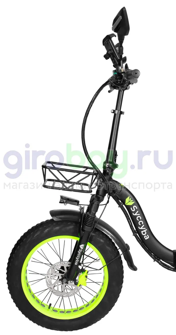 Электровелосипед Syccyba F11 Pro (48V/15Ah) - Салатовый обод фото №5