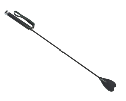 Чёрный стек с шлепком-сердечком - 60 см.