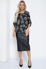 Джемпер Дэрби (черный/круги) Б12446-10 LT Collection