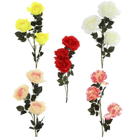GAEM Цветок искусственный "Роза", L36 W17 H124 см, 5в.