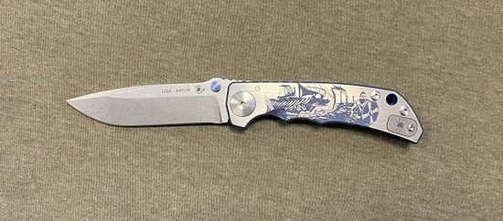 Складной нож Spartan Blades SHF LONG BOAT SB/SF5LONGBOAT c клинком из стали CPM-S45VN, рукоять титан