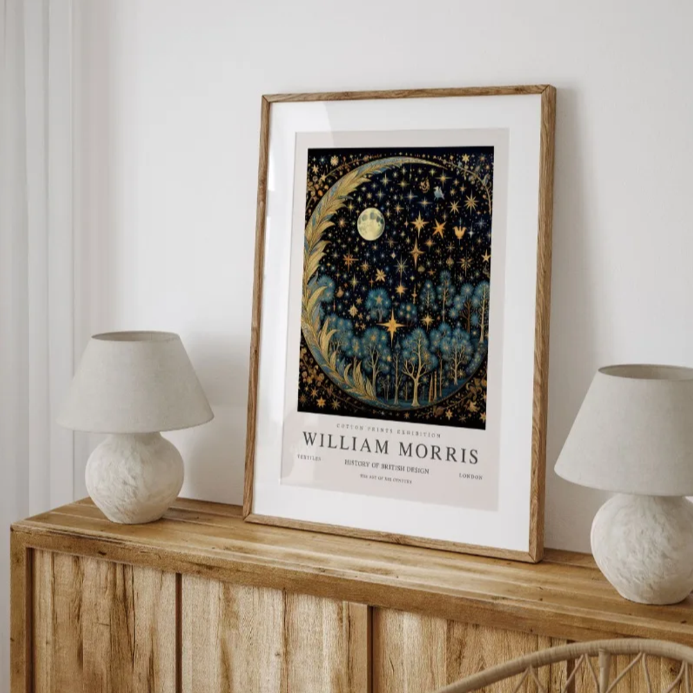 Постер "Полная луна" William Morris (Уильям Моррис), 30x40 см