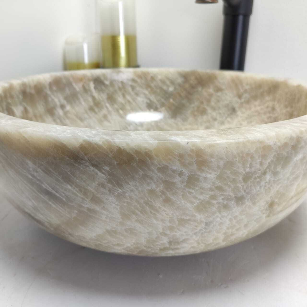 Каменная раковина из оникса Bowl Grey Small TinLip BO-00582 TinLip 1.9 cm (40*40*15см)