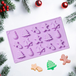 Форма для шоколада 15 ячеек "Елочки-иголочки" 30*17,3*1,3см